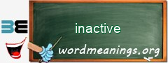WordMeaning blackboard for inactive